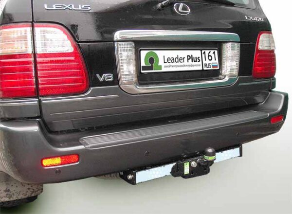 Фаркоп для Lexus LX 470 UZJ100, Toyota Land Cruiser 100 1998-2007 с нержавеющей пластиной - Фото