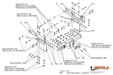 Фаркоп Iveco Daily все модификации 1982-1999 фланцевое крепление шара