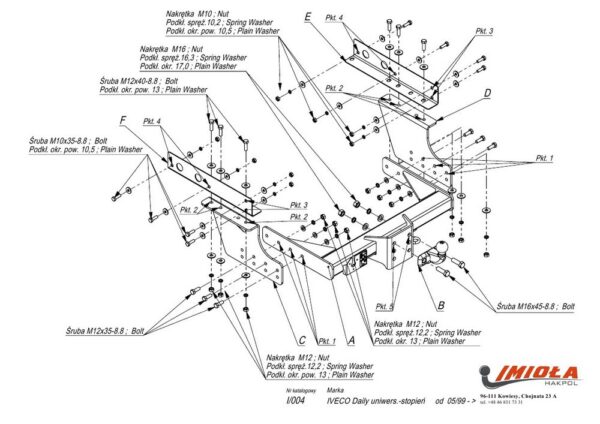 Фаркоп Iveco Daily все модификации 1999-2011 фланцевое крепление шара - Фото