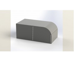 Тент ПВХ (630г/м2) 1500*3000*1500  с дугой (3 клапана)